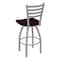 Holland Bar Stool Co 30" Swivel Bar Stool, Nickel Finish, Dark Cherry Oak Seat 41030ANDCOak - alternate 4